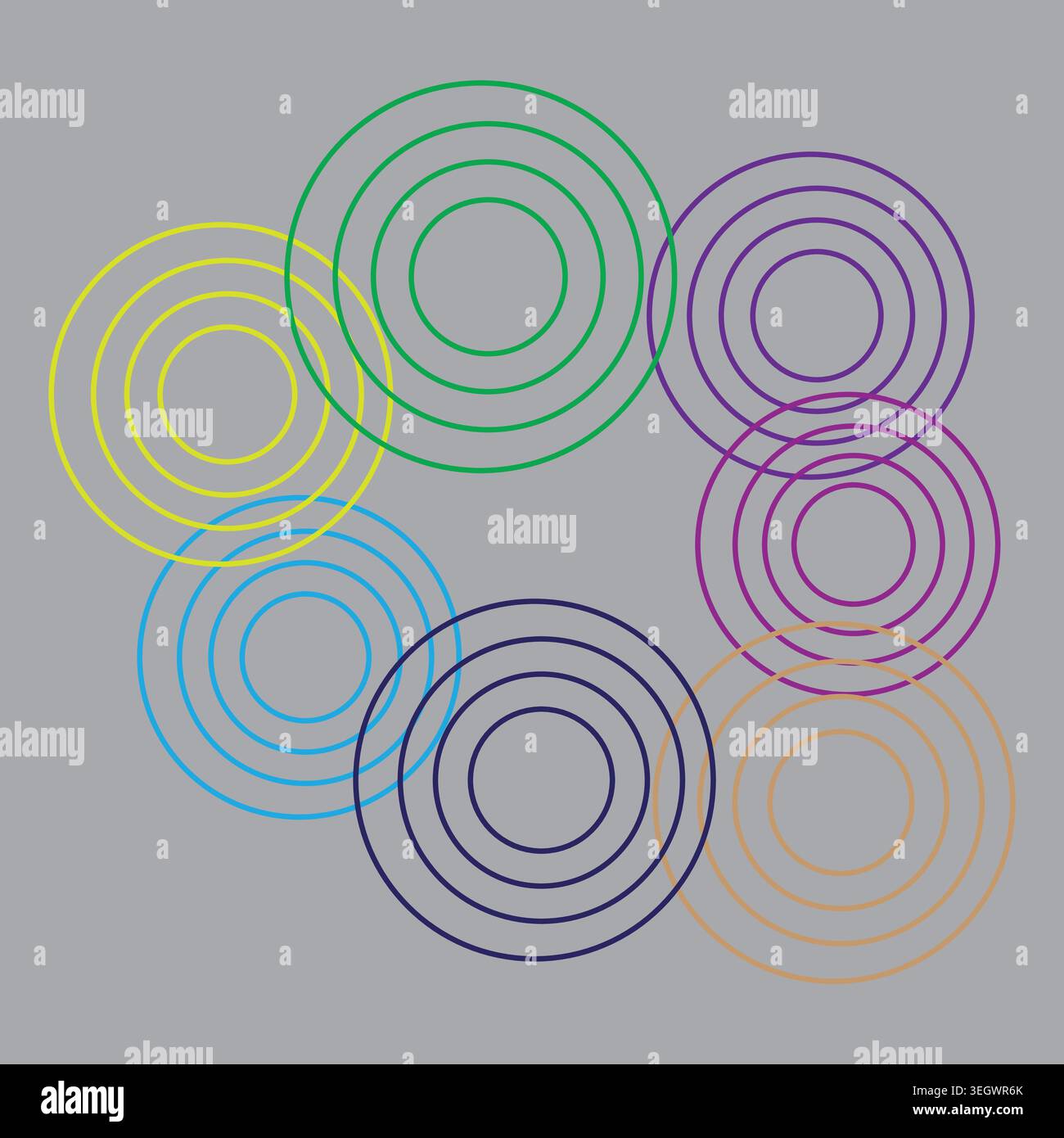 Colorful Circular Pattern Abstract Design vector, illustration Stock Vector