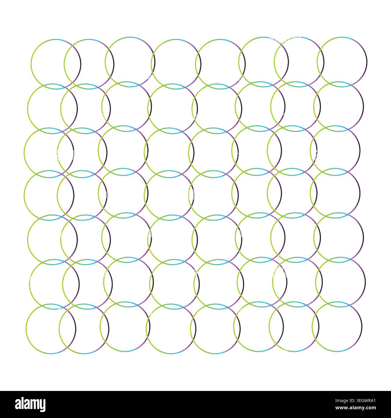 Abstract Overlapping Circle Pattern Vector Background Stock Vector