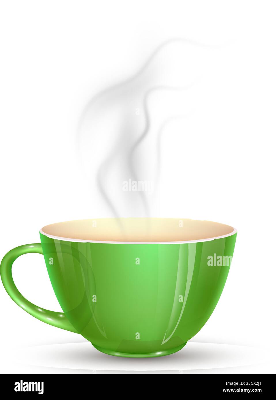 Coffee cup with steam isolated on white background Stock Vector