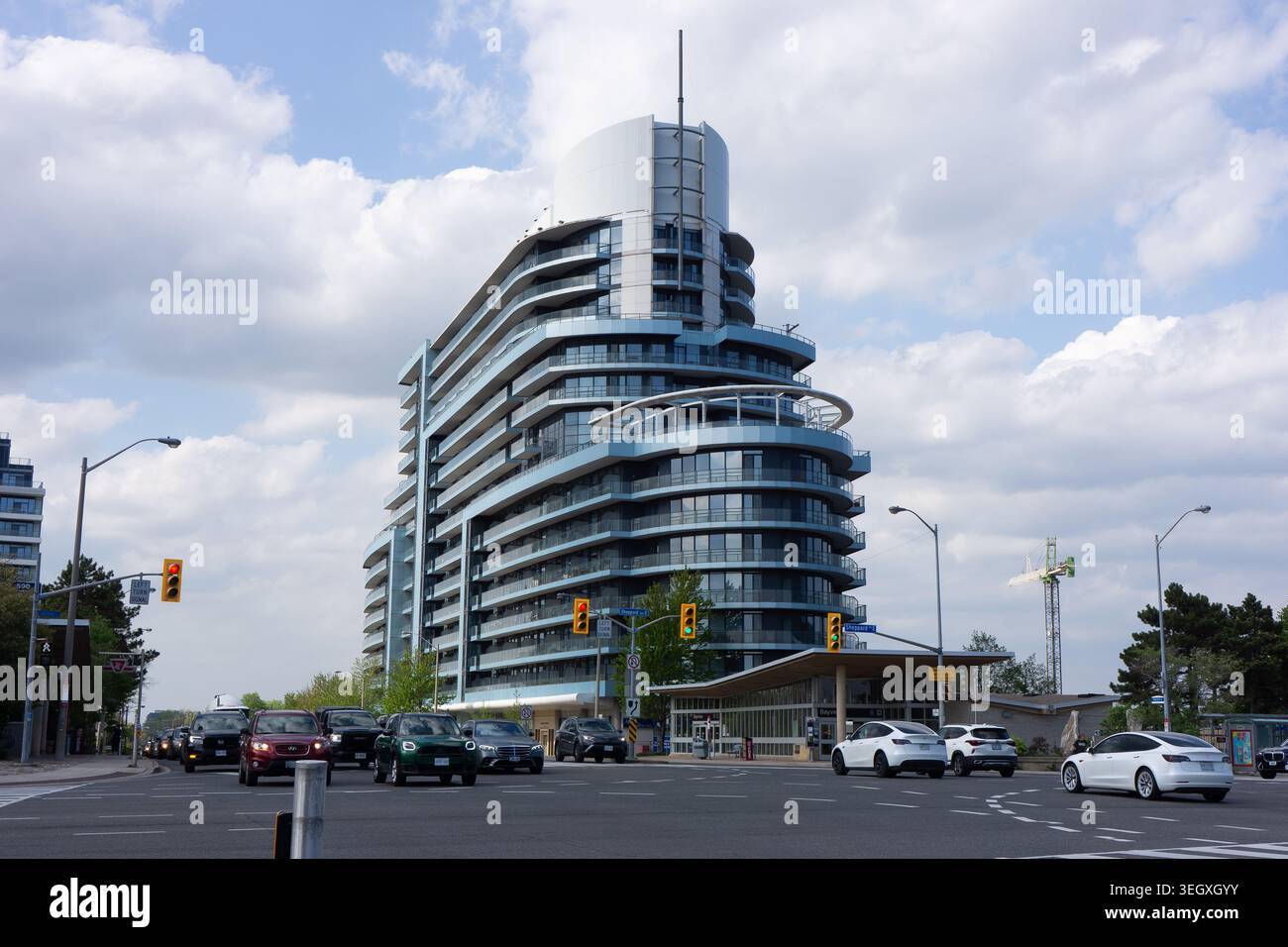 Toronto, Canada - May 19, 2026: Modern Curved Glass Apartment Building ...