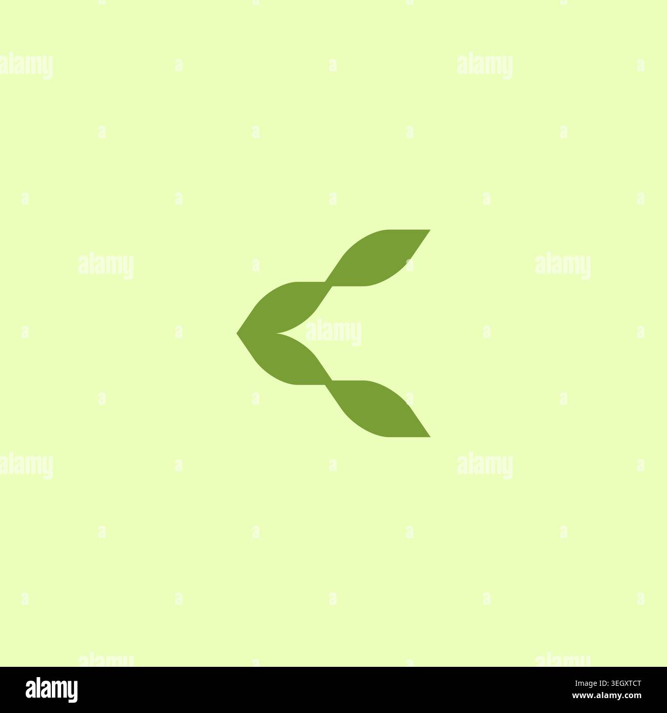 Letter C Leaf Logo Design Vector. C Initial Logo Stock Vector