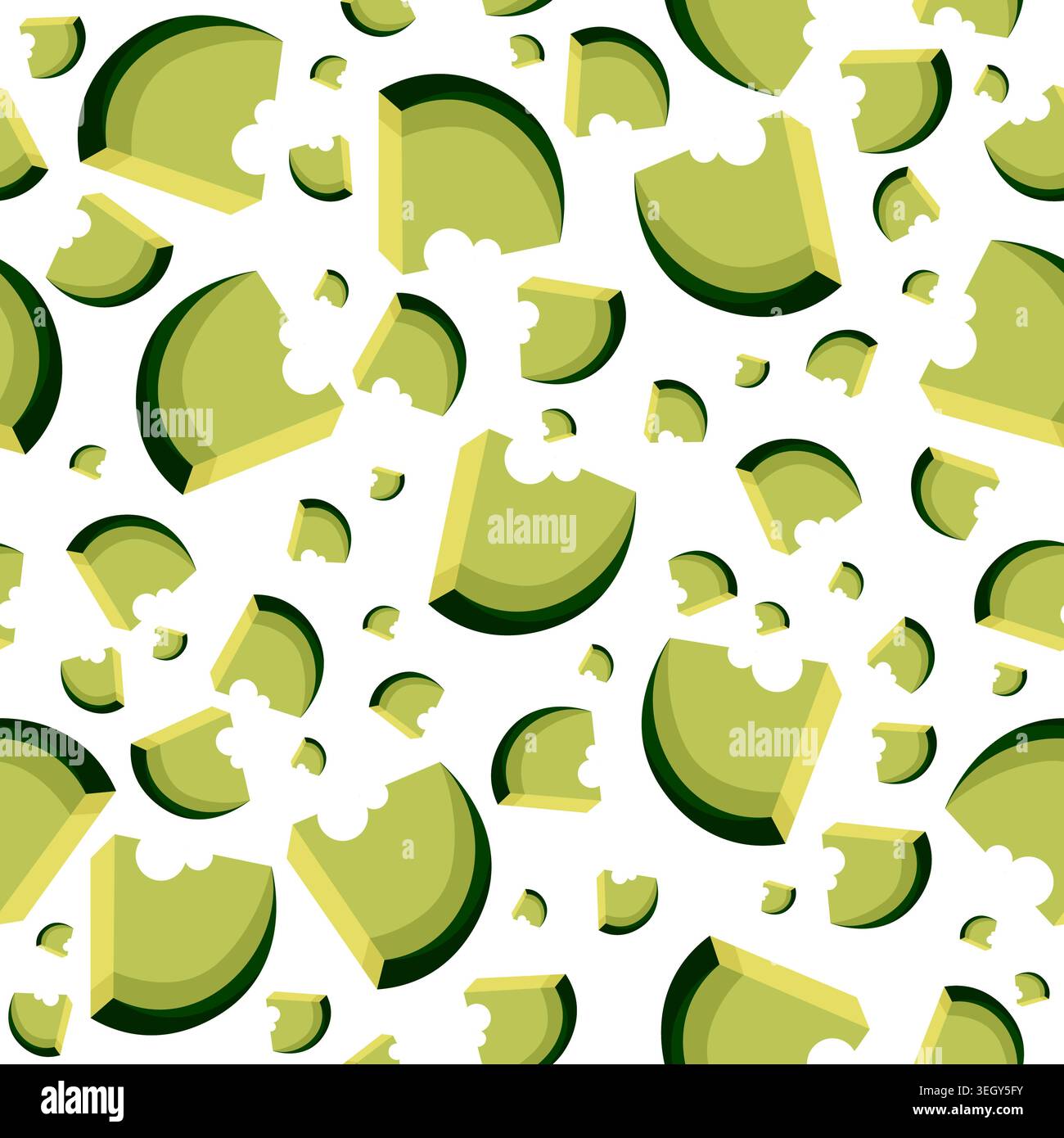 Melon Fruits Seamless Pattern Design Vector Stock Vector