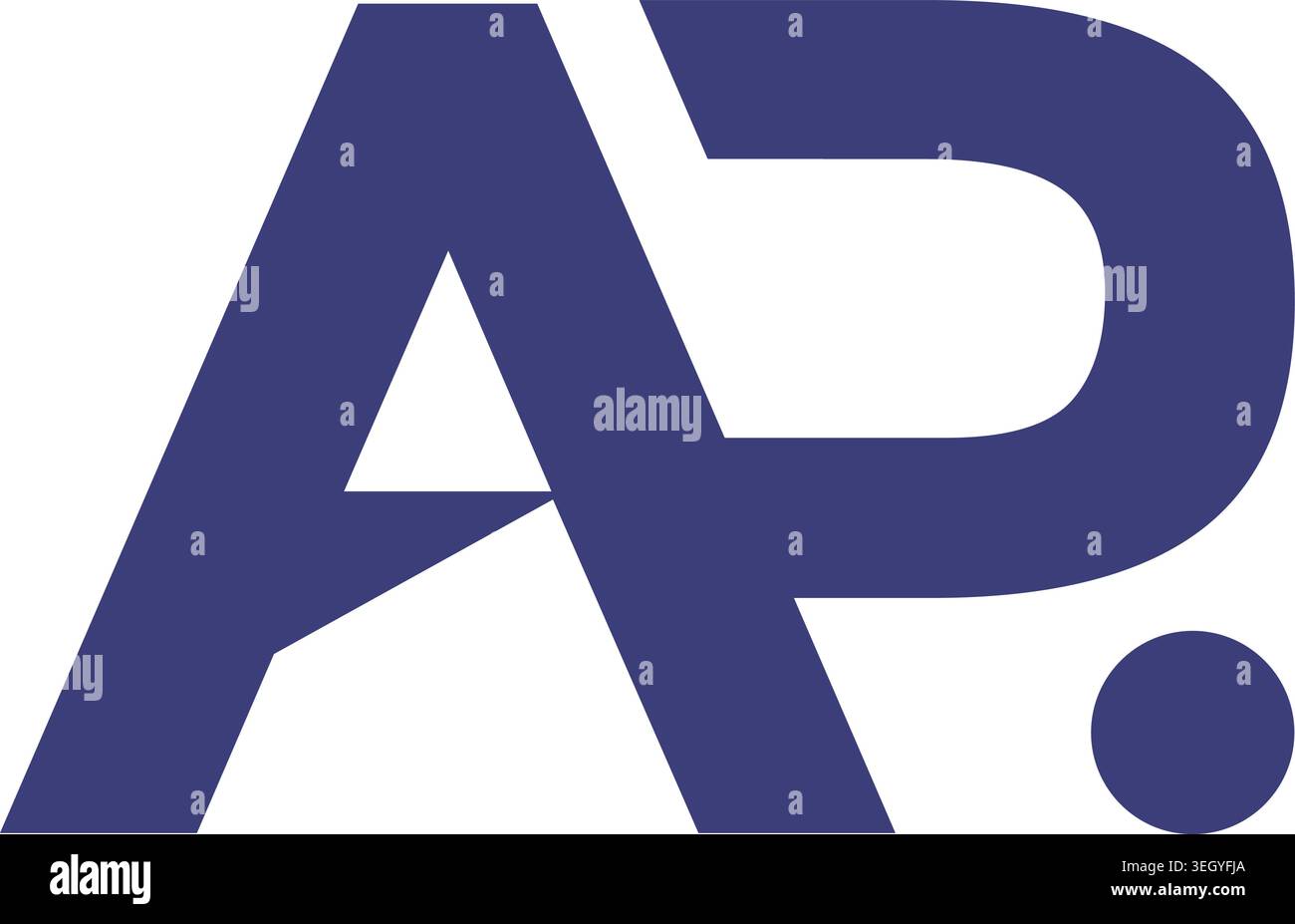 Modern AP letter monogram logo Stock Vector
