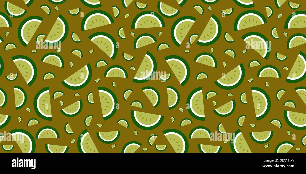 Melon Background Seamless Pattern Design Vector Stock Vector