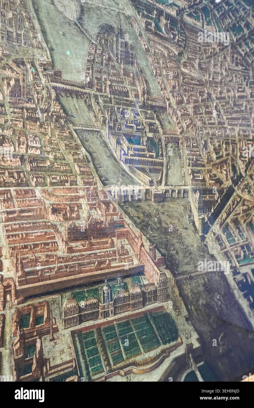 View of the louvre palace engraving hi-res stock photography and