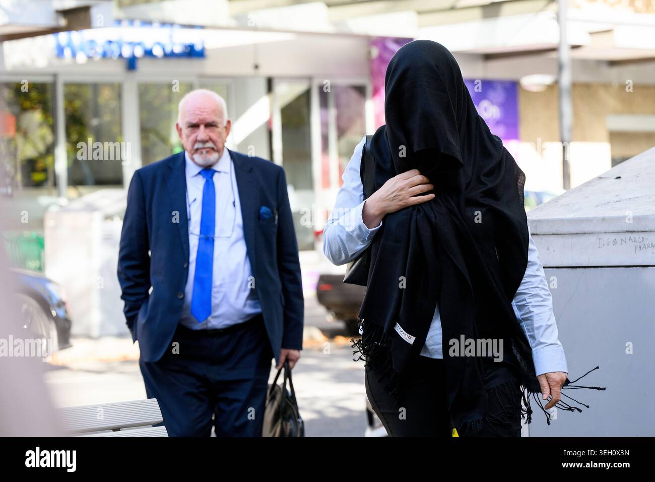 Julie Minter (right) arrives at Blacktown Local Court, Sydney, Friday ...