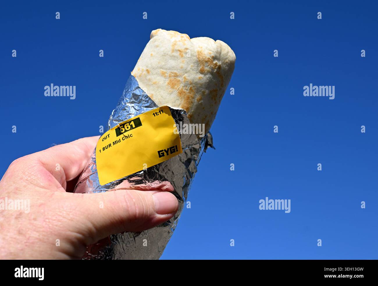 A Guzman y Gomez chicken burrito is seen at a Guzman y Gomez restaurant ...