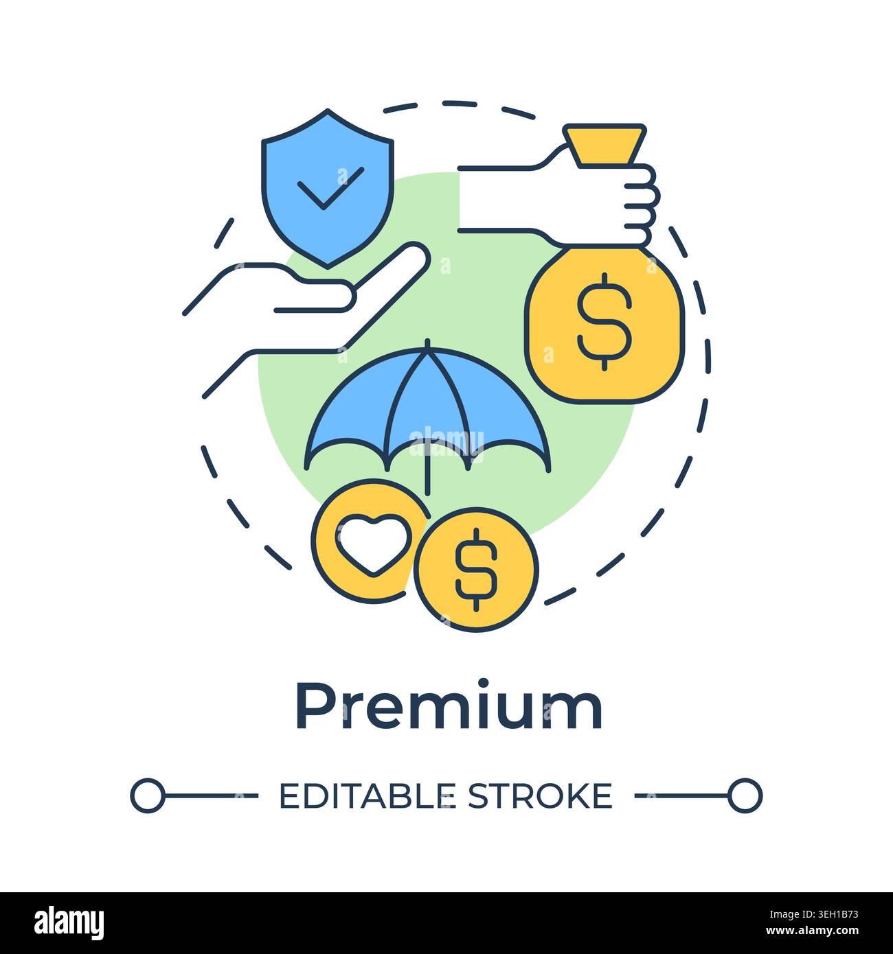 Premium multi color concept icon Stock Vector