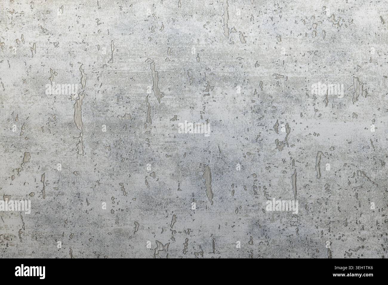 Textured gray wallcovering with distressed plaster pattern Stock Photo