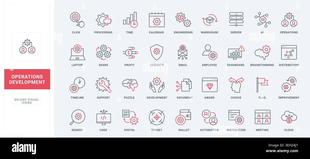 Operations development symbols workflow hi-res stock photography and ...