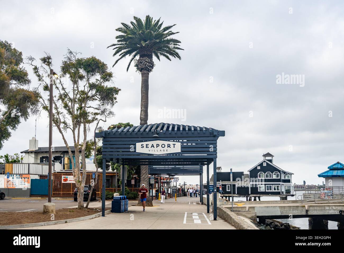 Seaport Village at the waterfront of San Diego, California, USA. Stock Photo