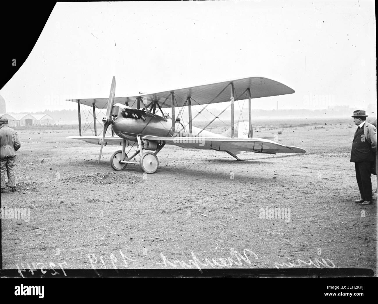 In 1919, a Nieuport biplane is pictured in France after World War I ...