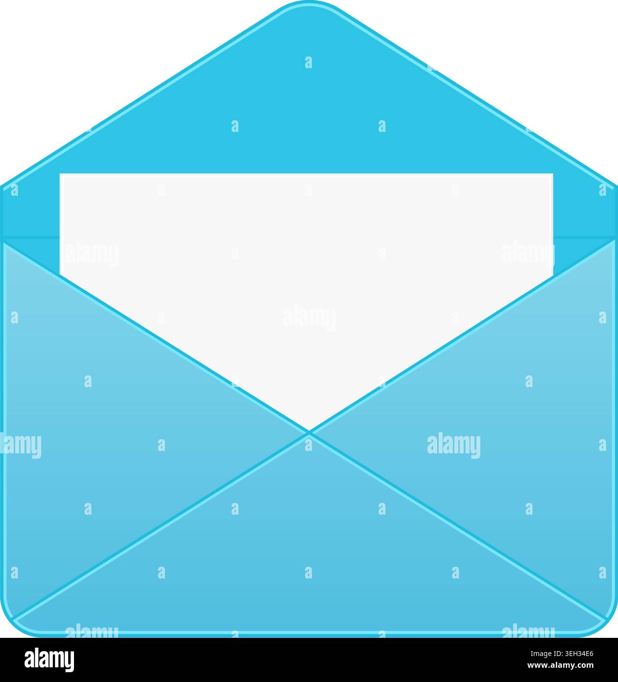 Open Envelope with Letter Icon Vector Illustration Stock Vector