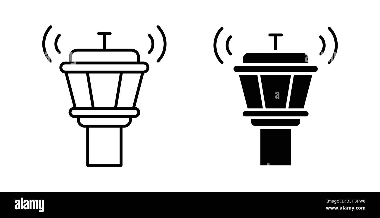 Control Tower icon symbol. Flat Vector illustration Stock Vector