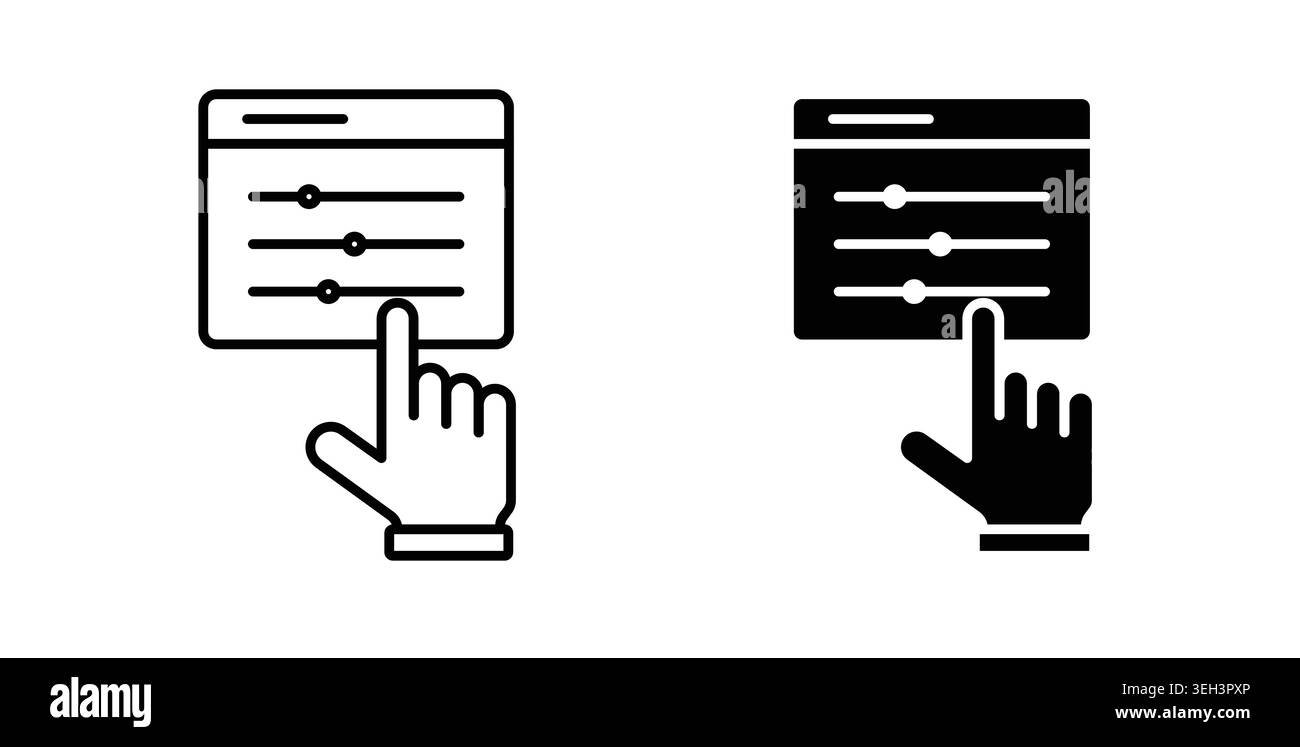Control panel icon symbol. Flat Vector illustration Stock Vector