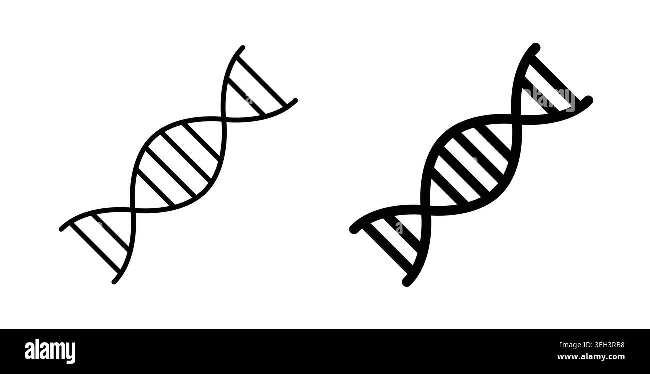 DNA icon symbol. Flat Vector illustration Stock Vector