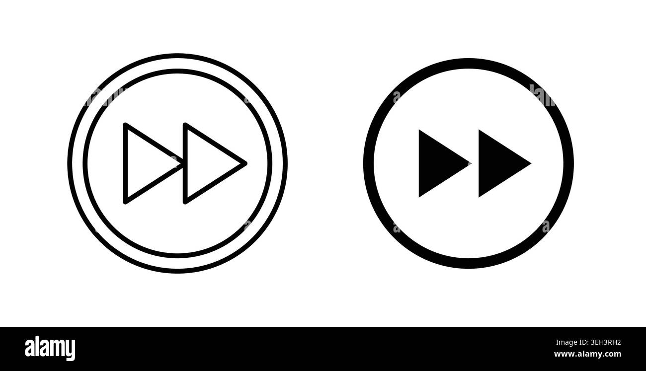 Fast forward icon symbol. Flat Vector illustration Stock Vector