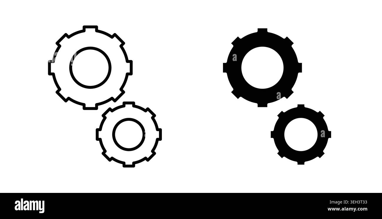 Gears icon symbol. Flat Vector illustration Stock Vector