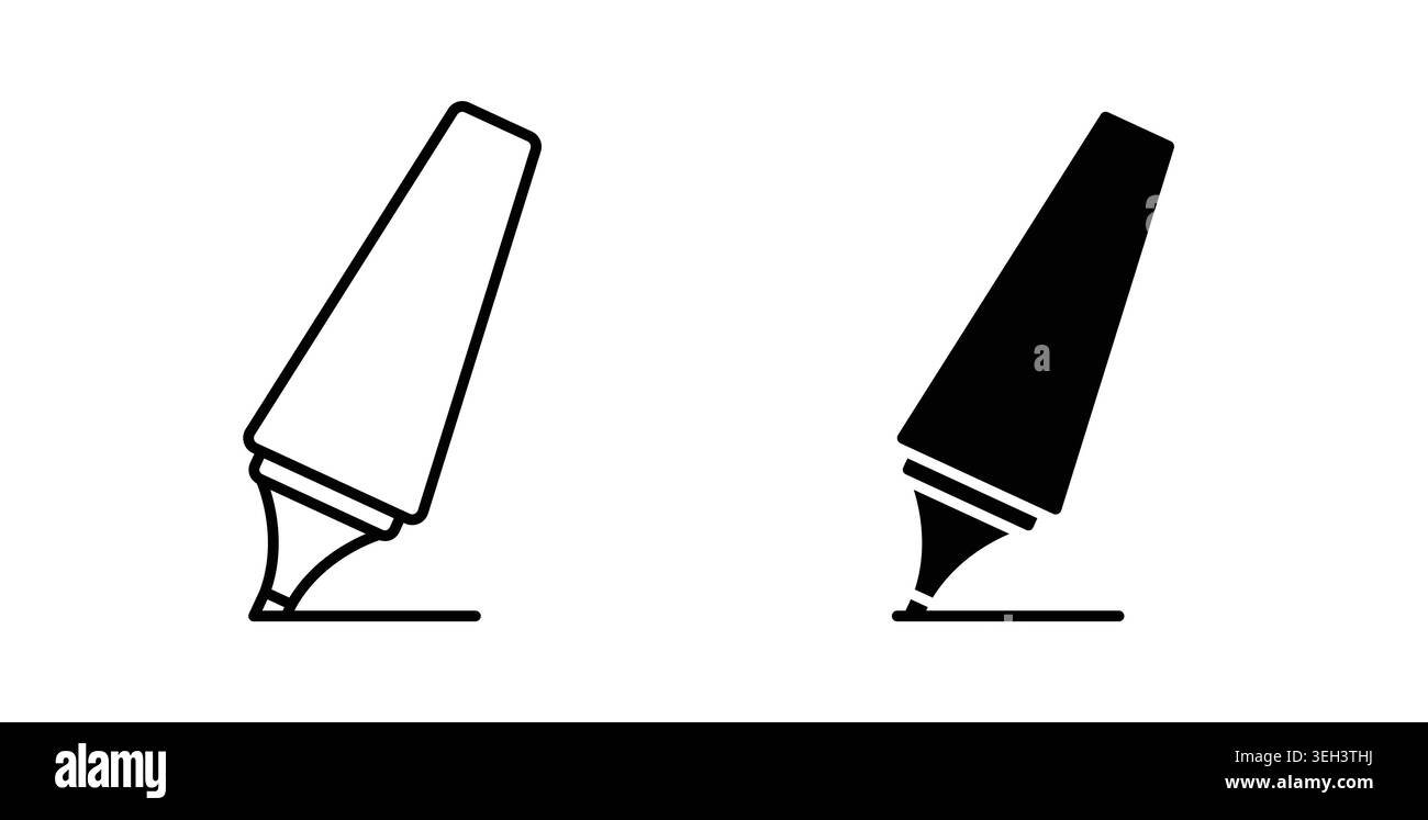 Highlighter icon symbol. Flat Vector illustration Stock Vector