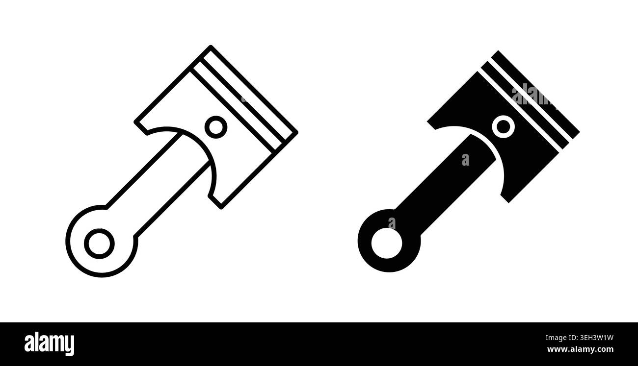 Piston icon symbol. Flat Vector illustration Stock Vector