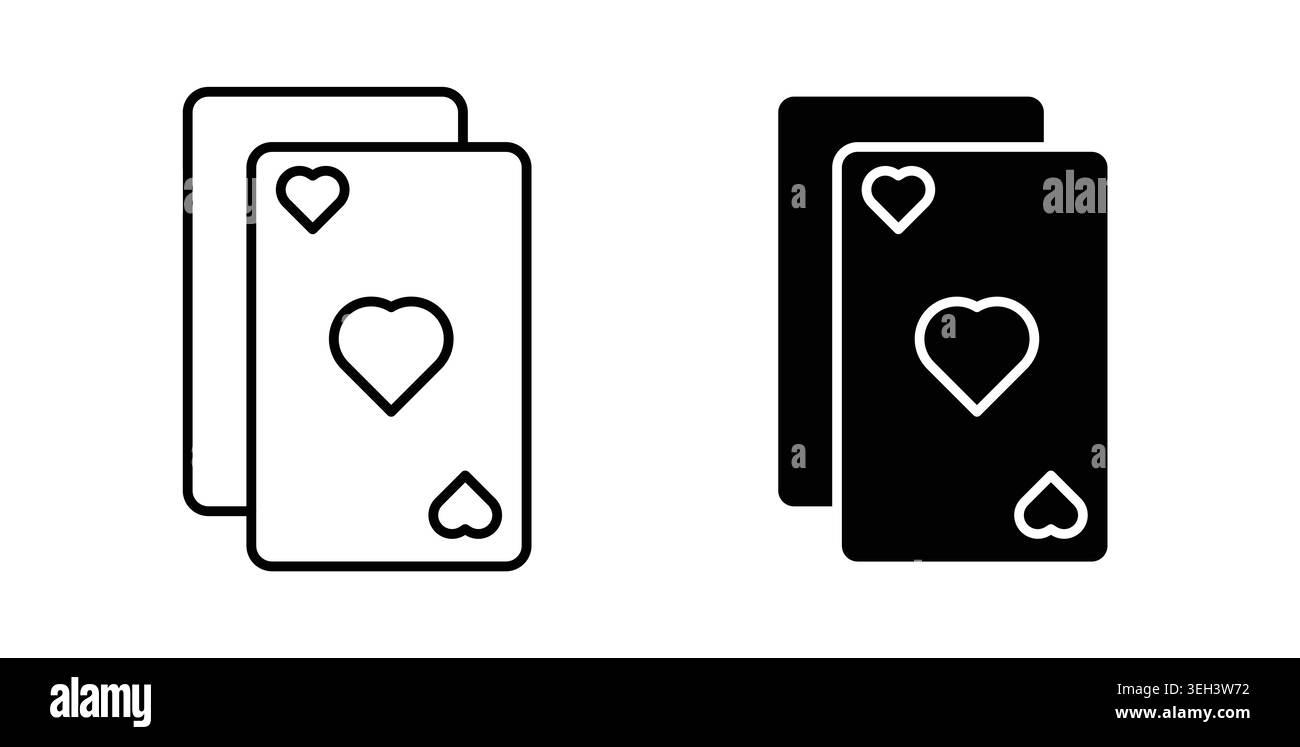 Playing cards icon symbol. Flat Vector illustration Stock Vector