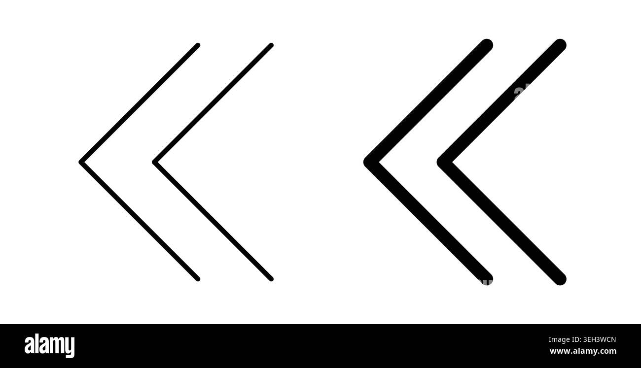 Previous arrow icon symbol. Flat Vector illustration Stock Vector