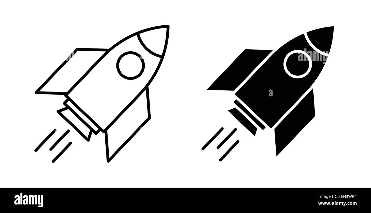 Rocket icon symbol. Flat Vector illustration Stock Vector