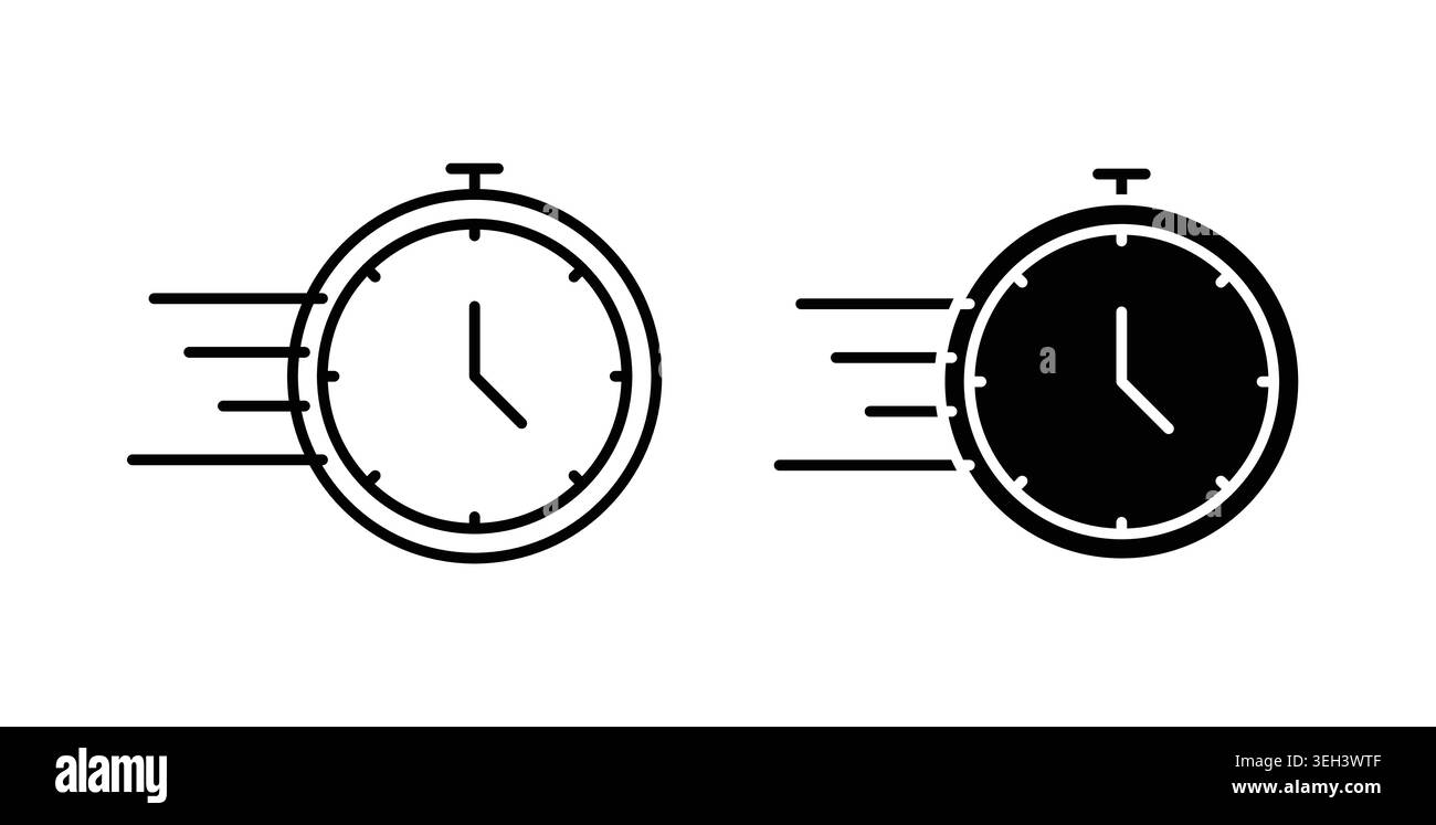 Quick Time icon symbol. Flat Vector illustration Stock Vector