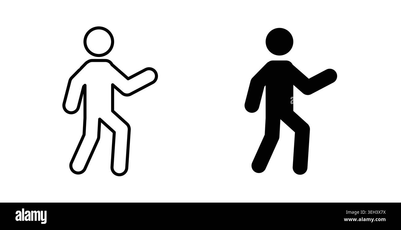 Walk icon symbol. Flat Vector illustration Stock Vector