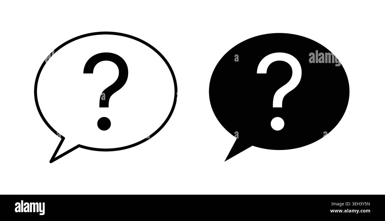 Question icon symbol. Flat Vector illustration Stock Vector