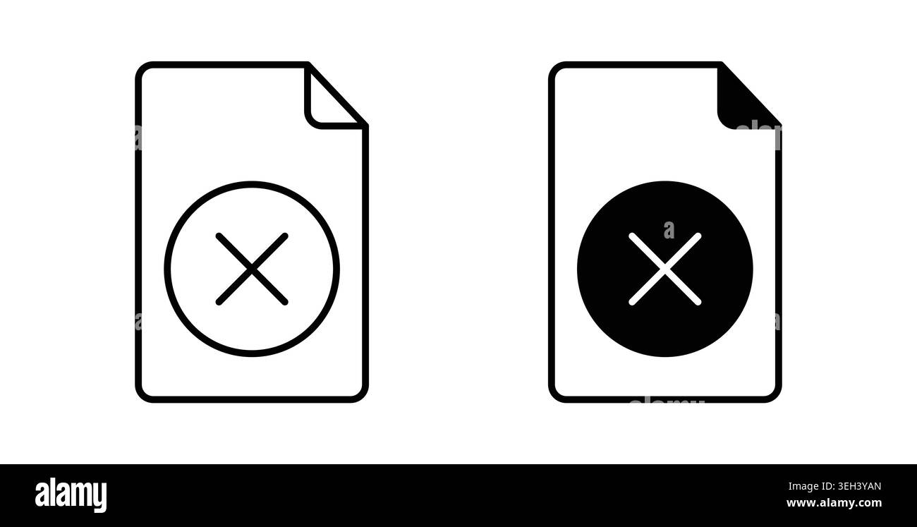 Remove file icon symbol. Flat Vector illustration Stock Vector