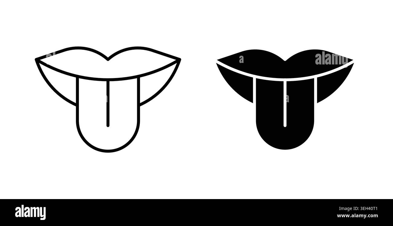 Tongue icon symbol. Flat Vector illustration Stock Vector
