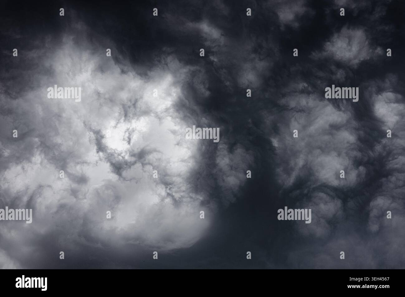 Dark stormy sky background and pattern Stock Photo
