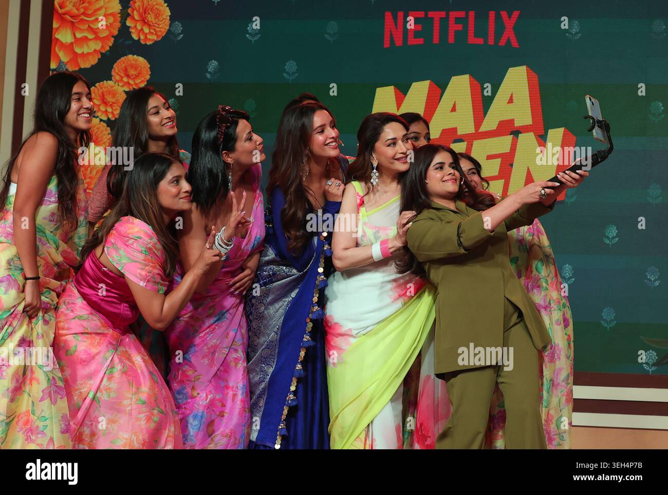 mumbai-india-may-22-triptii-dumri-madhuri-dixit-and-dharna-durga