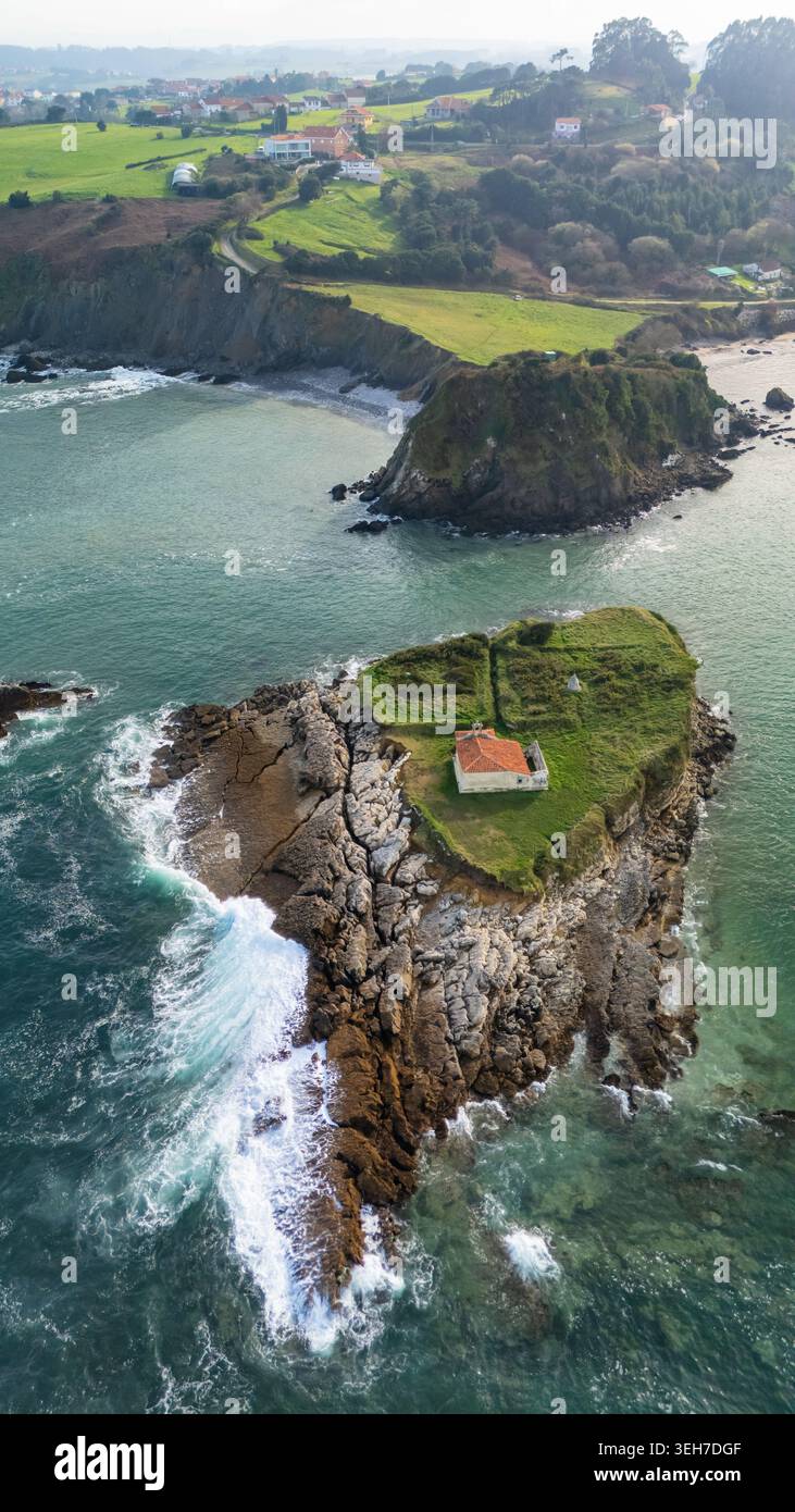 Aerial view holy island hi-res stock photography and images - Alamy