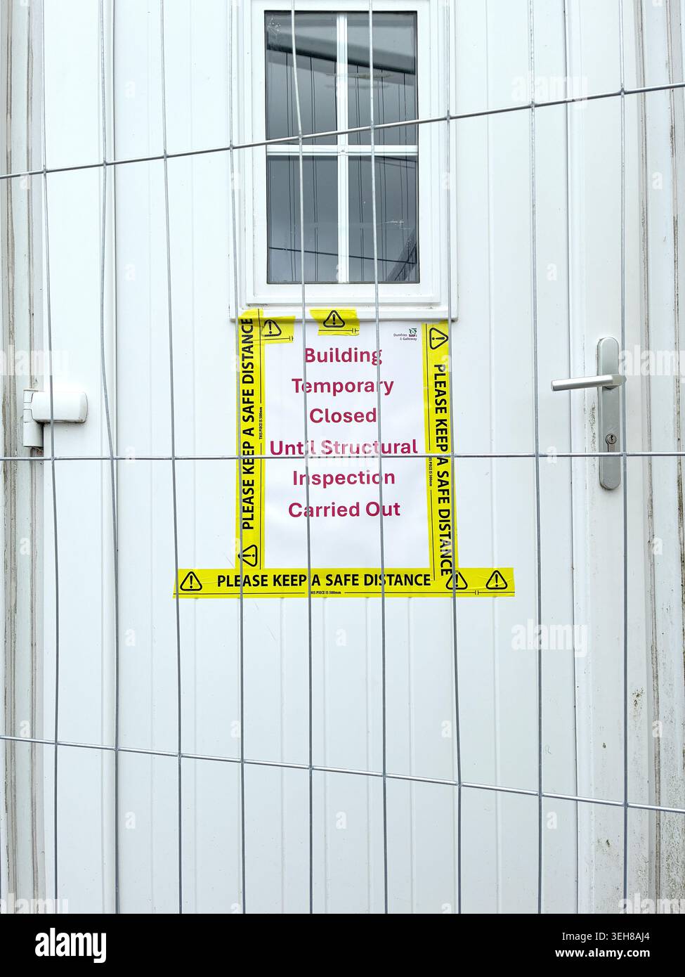 Building Inspection Sign Building closed until structural inspection carried out - sign on ...