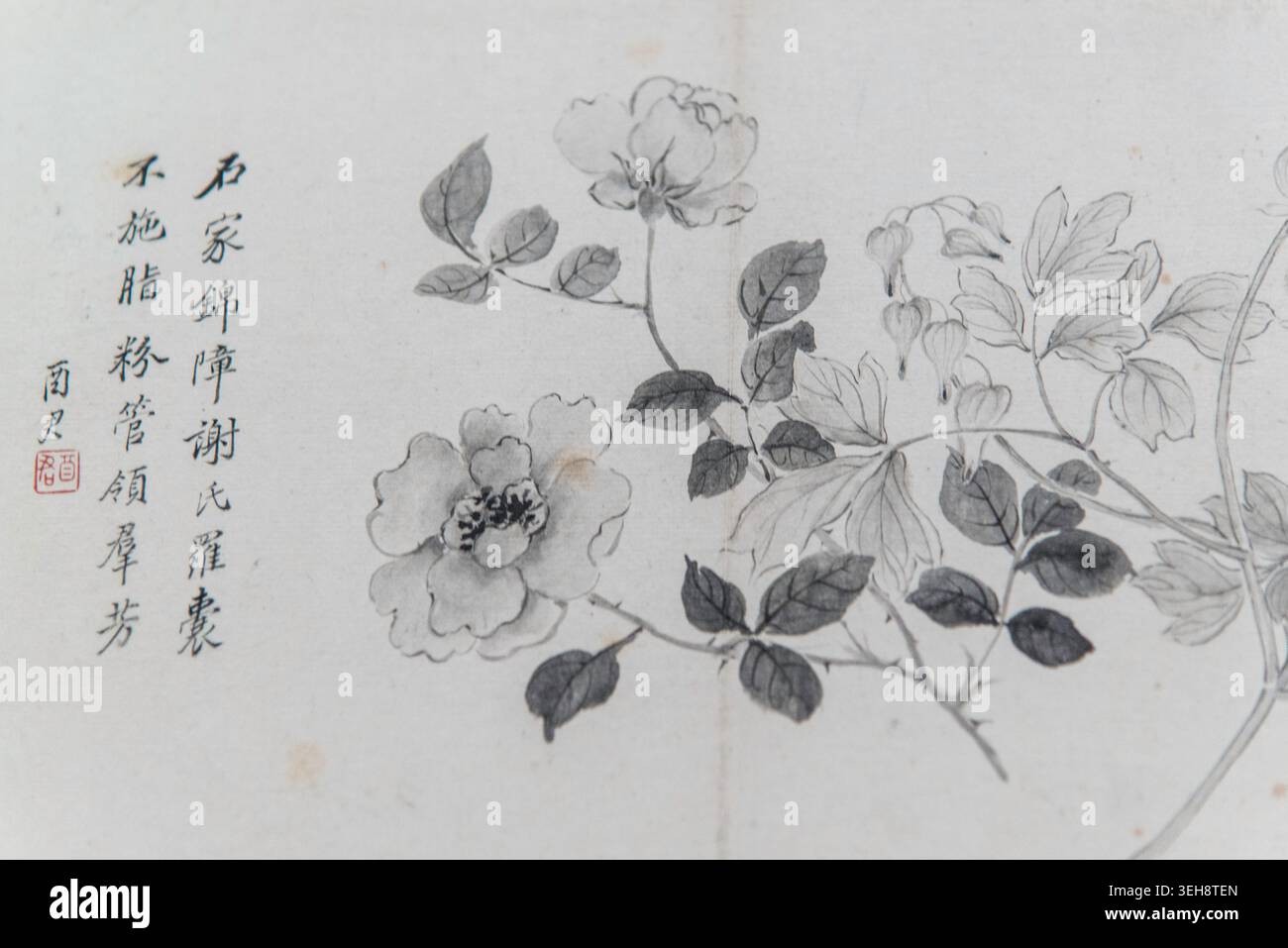 Shanghai, China - May 2 2026: Delicate classical Chinese ink painting ...