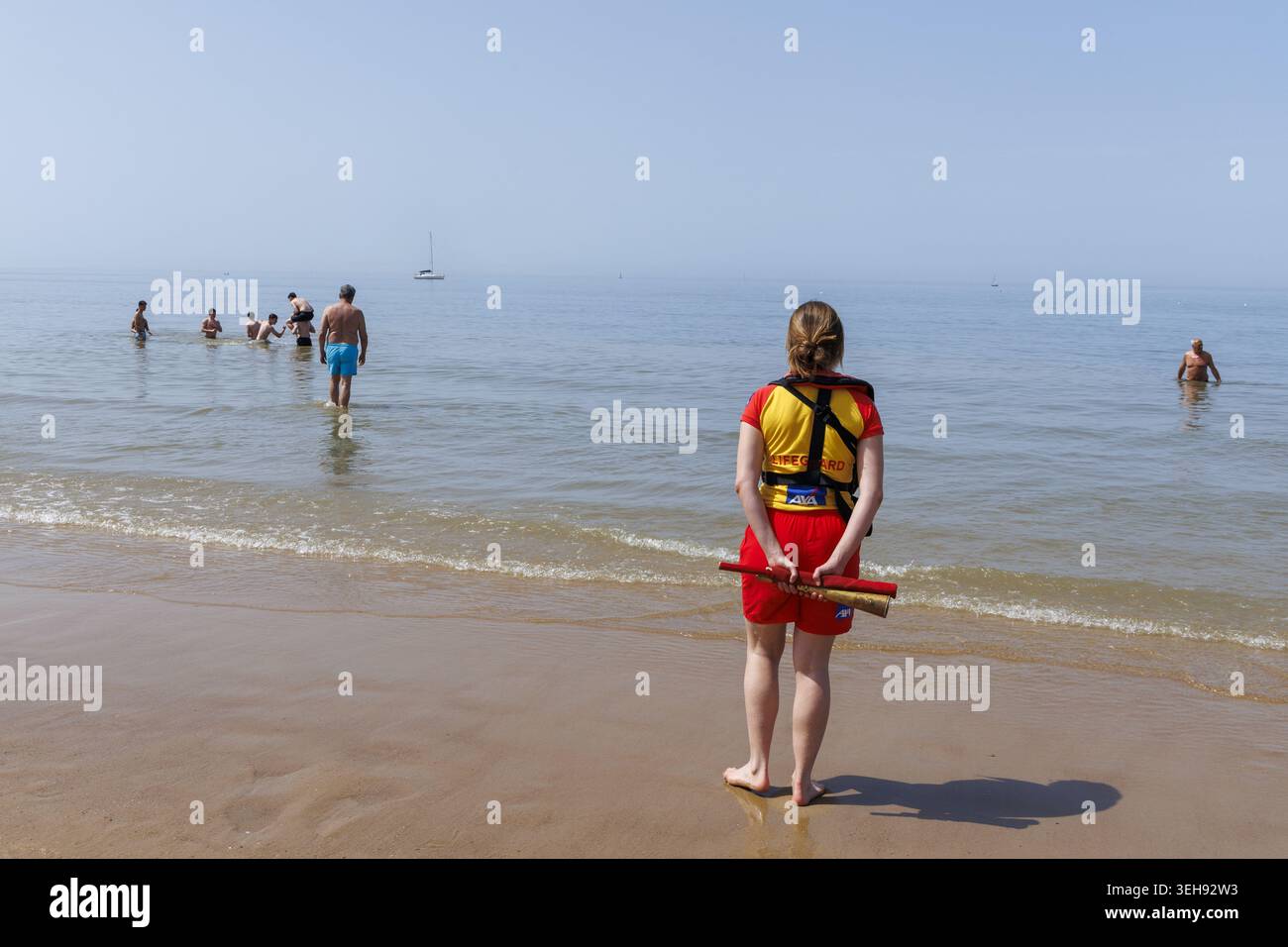 Life Guard pictured at the Belgian coast in Oostende, on Saturday 23 ...