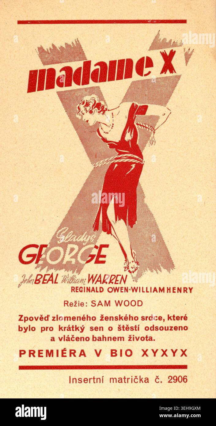 GLADYS GEORGE in MADAME X 1937 director SAM WOOD and (uncredited ...