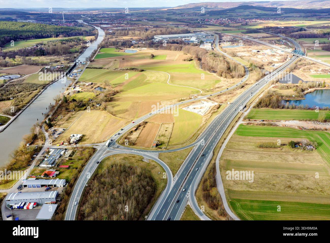 Autobahn germany aerial hi-res stock photography and images - Alamy