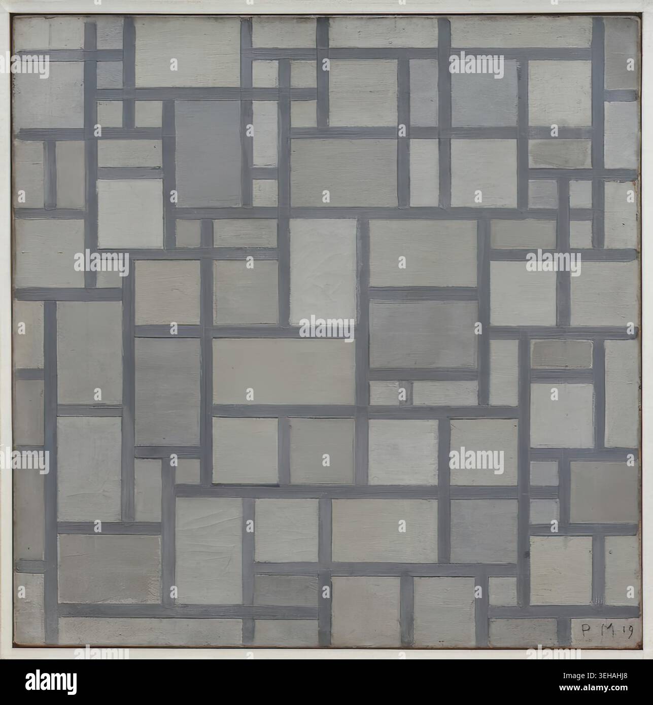 Piet Mondrian, Composition with Gridwork VII, 1919 Stock Vector