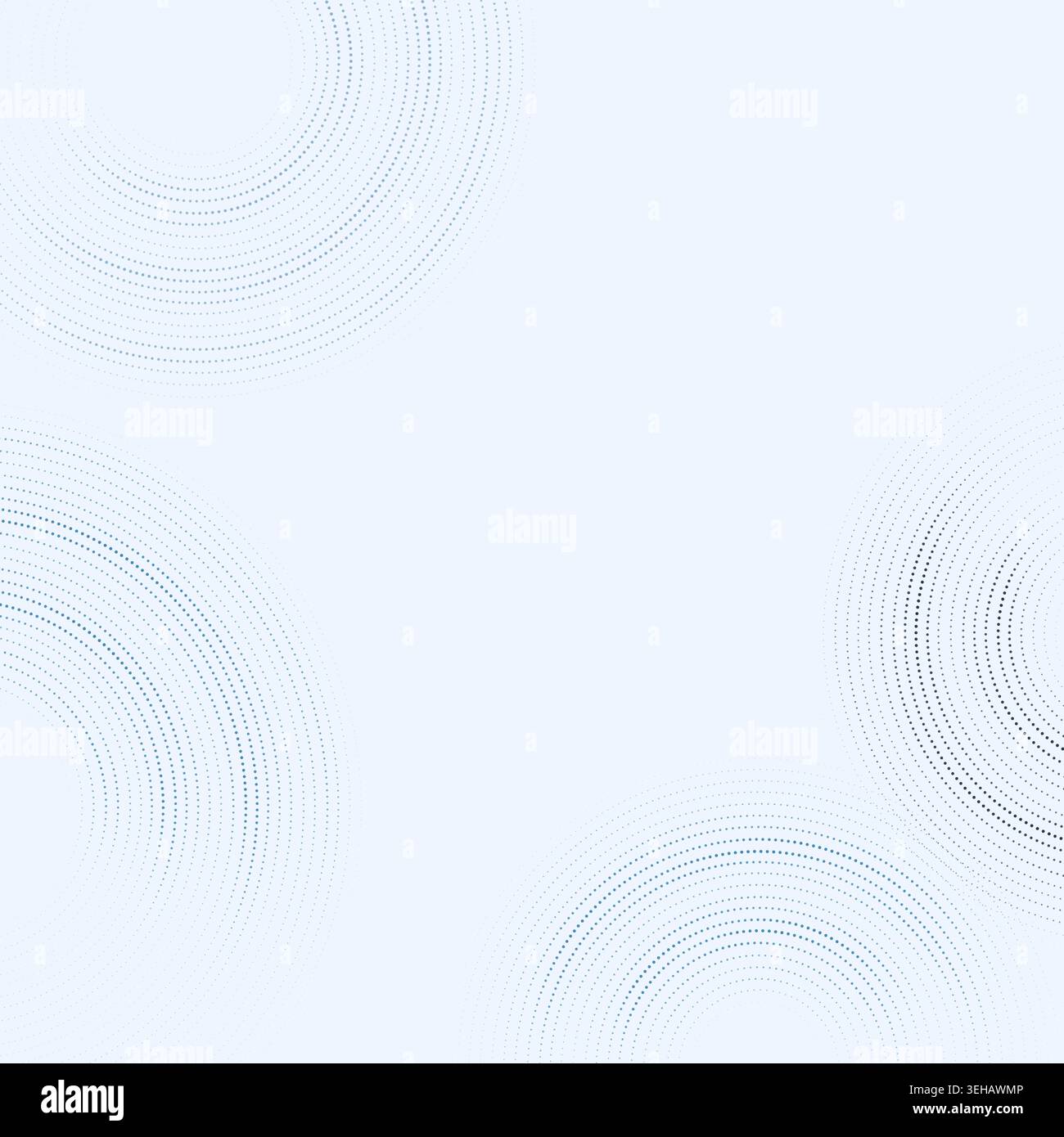 Modern dotted background featuring floating circular ring forms built from clean vector particles Stock Vector