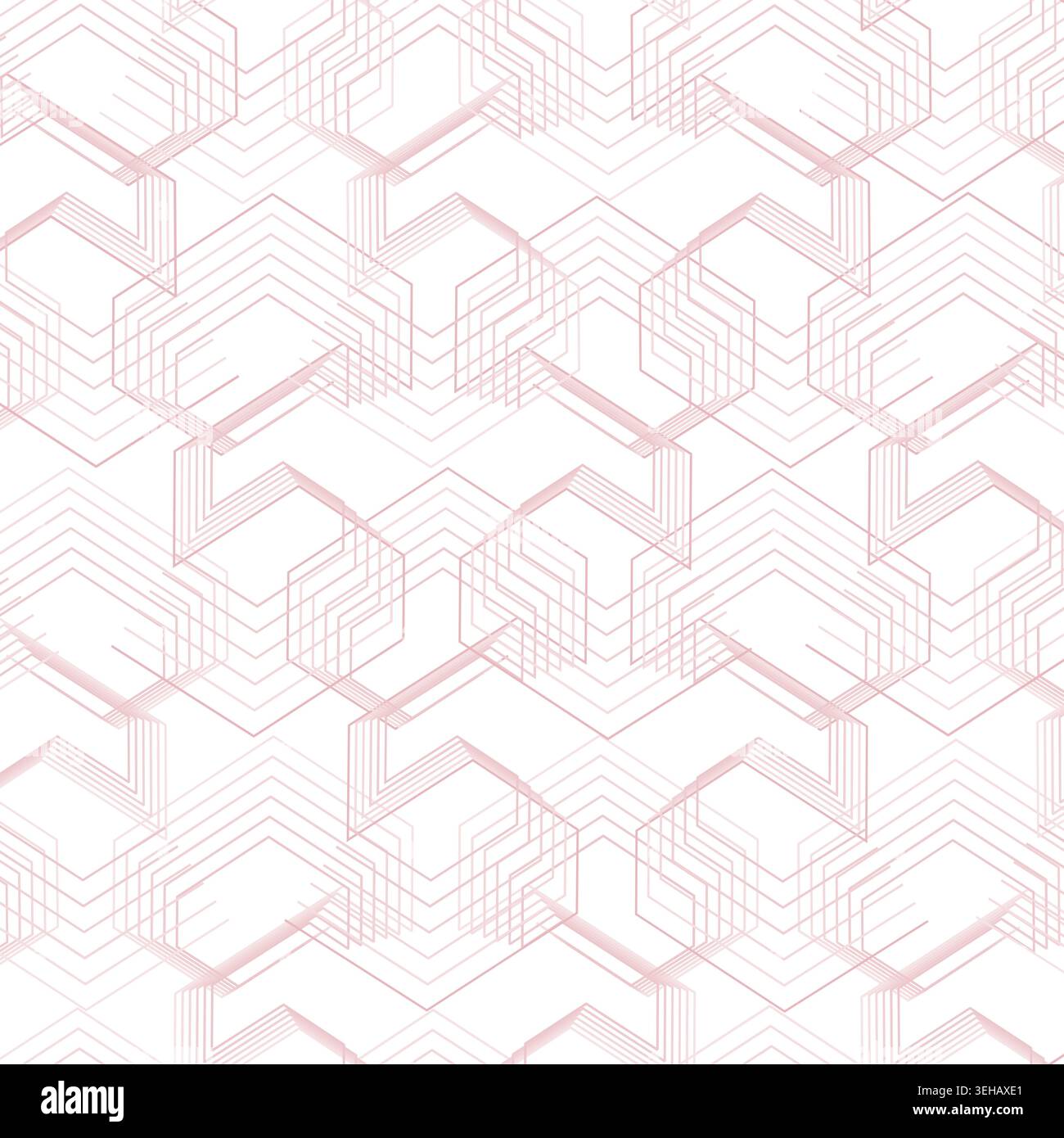 Clean geometric labyrinth background with repeated angular maze lines and subtle layered spacing Stock Vector