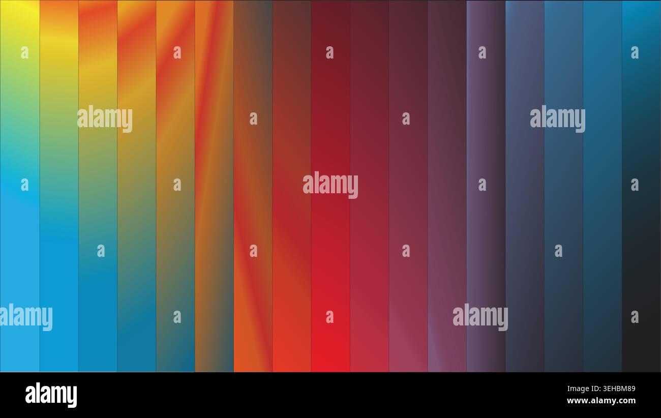 Color Spectrum Gradient Background – Vibrant Rainbow Abstract Design Stock Vector