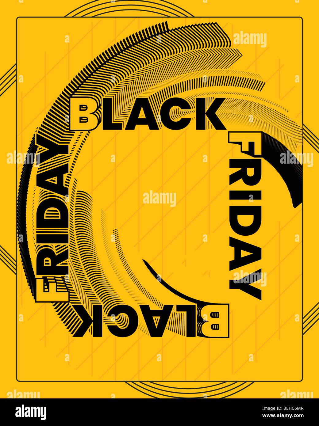 Creative Black Friday Poster Deals Highlight Layout Stock Vector