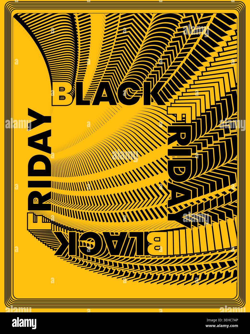 Black Friday Poster Bargain Deals Visual Design Stock Vector