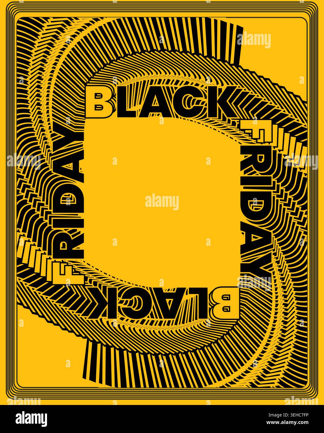 Black Friday Poster Modern Sale Target Visual Design Stock Vector