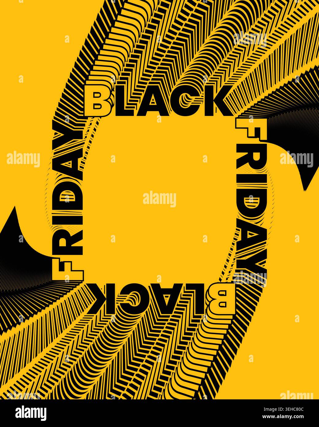 Black Friday Sale Poster Creative Target Layout Stock Vector