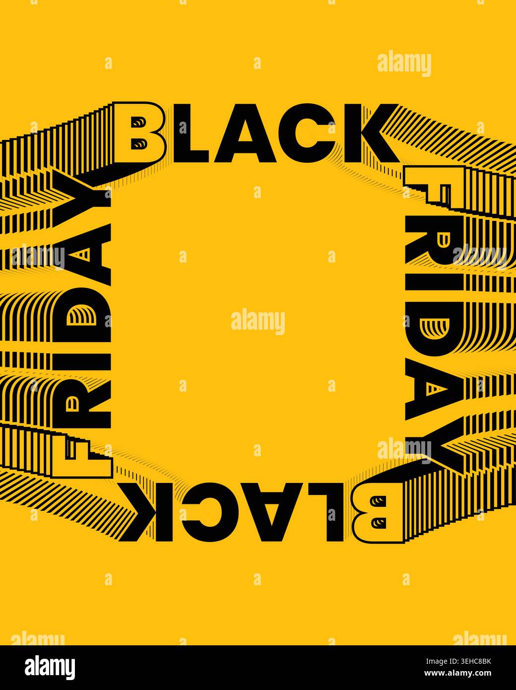 Creative Black Friday Poster Target Graphic Gradient Stock Vector