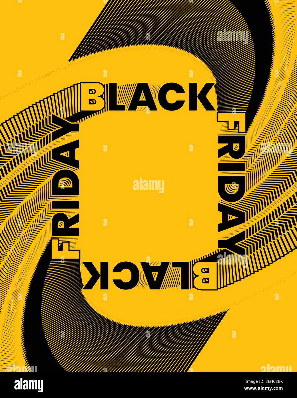 Modern Black Friday Poster Stylized Target Background Stock Vector